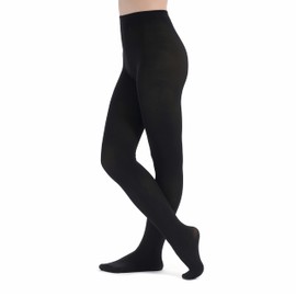 tanzmuster ® Lena Girls' Ballet Tights (Size 92-170) No Scratching and Slipping, Extremely Durable (No Running Mesh), Tights for Children Ballet, black