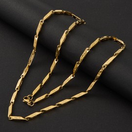 ZqdLove Gold Plated Twisted Chain Link Necklace