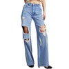 PAOLA RIBONI Baggy Mid Waisted Wide Leg Jeans for Woman