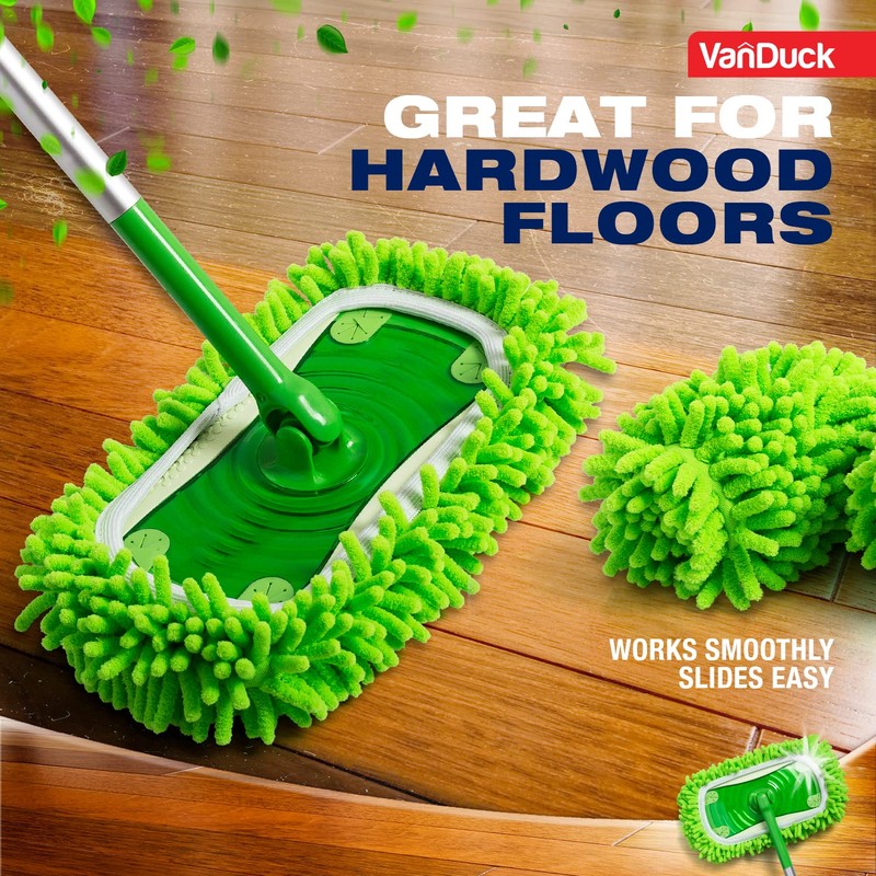 VanDuck Dust Mop Refill Compatible with Swiffer Sweeper (2 Pack)