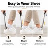 16.5-Inch Stainless Steel Shoe Horns, 2-Pack Long Handle Shoe Helpers