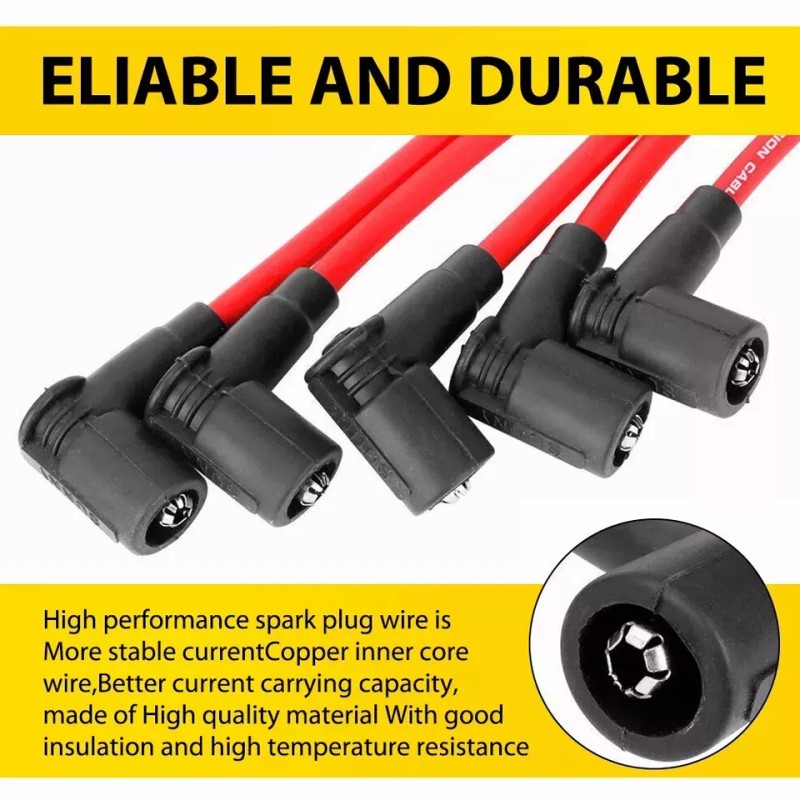 CNPAPC RED 10.5MM SPARK PLUG WIRE SET FOR HONDA ACCORD