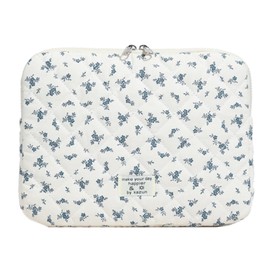 Puffy Laptop Sleeve 13-15.6 Inch Cute Quilted Laptop Protective Case Padded Floral Computer Sleeve for MacBook