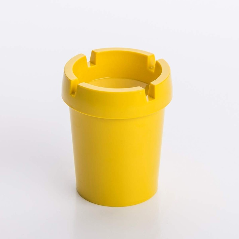 LST 5x Ashtray Storm Ashtray Smokeless Drink Holder Yellow Plastic