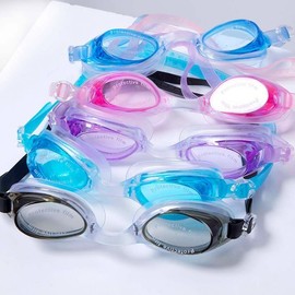 Popular Transparent Swimming Goggles for Adults and Children GOLF4 Black [Box] 10ea
