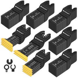 110 PCS Multitool Blades Oscillating Tool Blade, Universal Titanium Oscillating Saw Blades for Metal Nails, Wood and Plastic, Multi Tool Blades Kits Fit Dewalt Milwaukee Ryobi Rockwell Fein