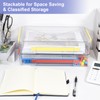 Marte Vanci Plastic Storage Box with Lid, Clear A4 File