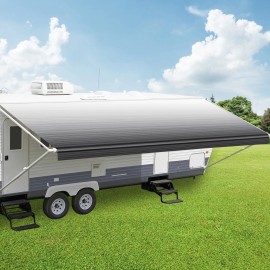 Gearzaar RV Awning Shade 19Ft For RV Camper Trailer 18oz 18'2" Fabric Strip Gray 4-Ply