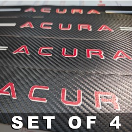 Advanced Trims 4Pcs RED Car Threshold Strip Door Plate Sill Scuff Cover Stickers for ACURA/MDX