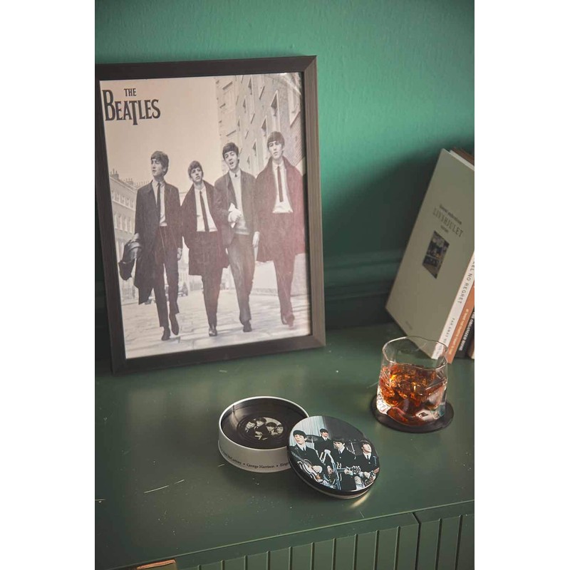 The Beatles - 8 Piece Mini Vinyl Record Coaster Set