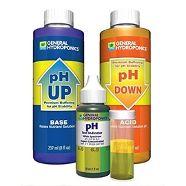 1 Set GH pH Up Down General Hydroponics Advanced Chemical Liquid Control Combo Acid Alkaline Spa Pool Pond Fish Aquarium Tank Saltwater Hydro Pure Solution Kit Optimum Popular Volume 8 oz w/ Indicator