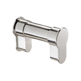 EASYBLIND Universal Blind Cylinder Adjustable and Fireproof Profile Cylinder 50-76 mm Door Thickness Nickel-Plated with Plug-In Mechanism