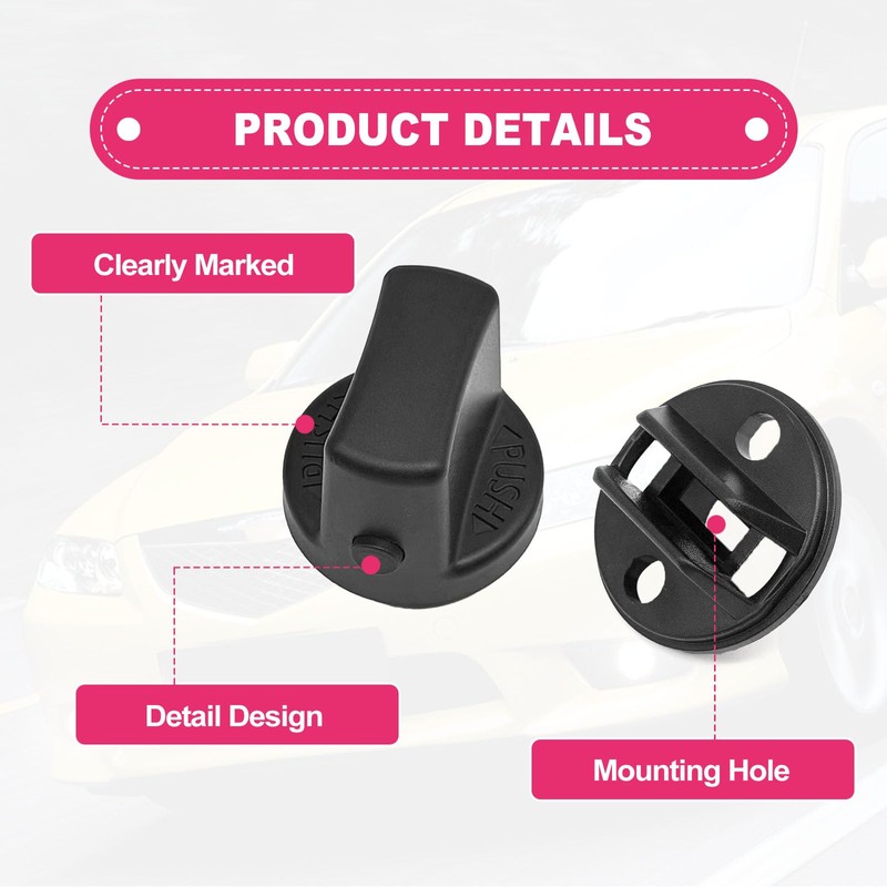 Pleoos Lgnition Key Knob Push Turn Switch & Insert Set
