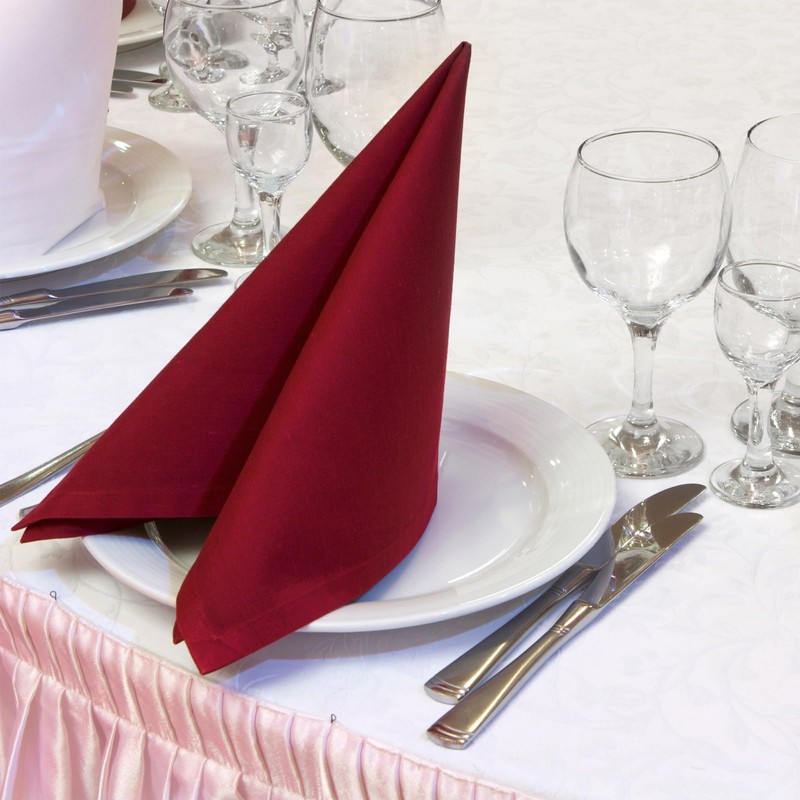 sourcing map 12pcs Cloth Napkins Navy Blue Satin Table Napkins