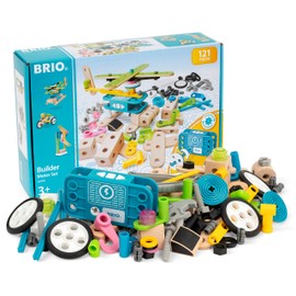 BRIO Builder 34591 - Builder Motor Set - 120 Piece Construction Set STEM Toy with Wood and Plastic Pieces and a Motor for Kids Age 3 and Up