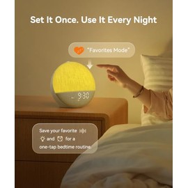 Dreamegg Sunrise 2 Sunrise Alarm Clock, Sound Machine for Sleep, 29 Sounds | White Noise Machine, Gentle Sunrise Alarm, One-Tap Favorites, Dimmable Ni