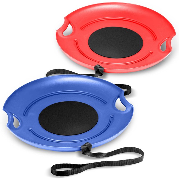 GoSports 29 Inch Heavy-Duty Winter Snow Saucer with Padded Seat