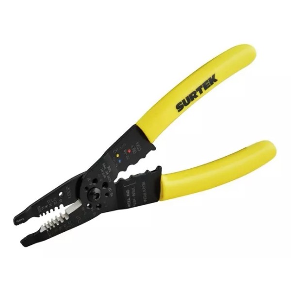Surtek Pinza Pelacable Mordaza Dentada 10-22awg 8 PuLG Surtek