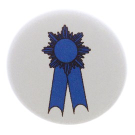 QTY 10 Blue Award Ribbon Sign Symbol 1.25" Pinback Buttons Pins Win Victory