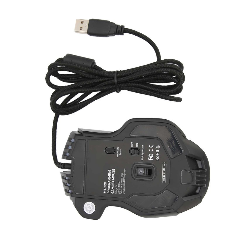 RGB Gaming Mouse 12800 DPI Gaming Mouse Optical Wired with