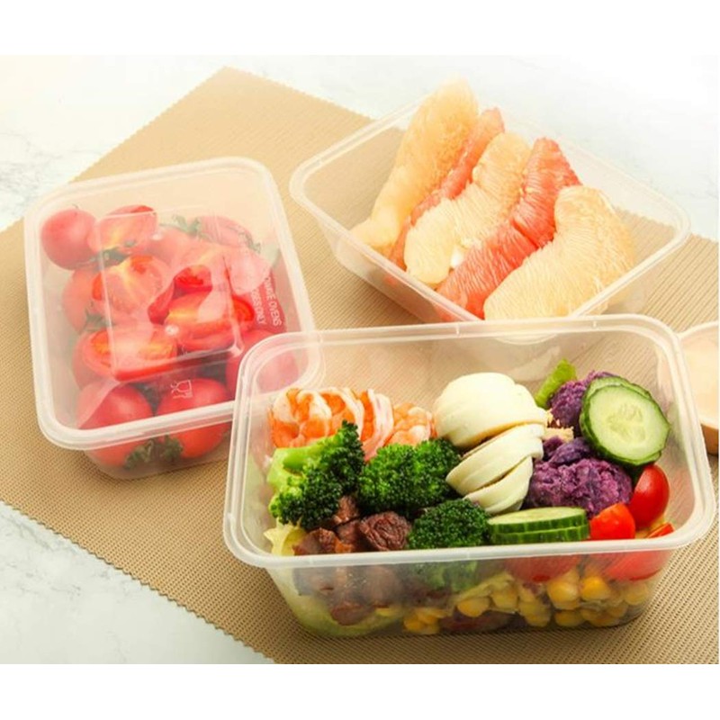 HOMEE Meal Prep Containers, 50 Pack- 26oz Plastic Storage Food