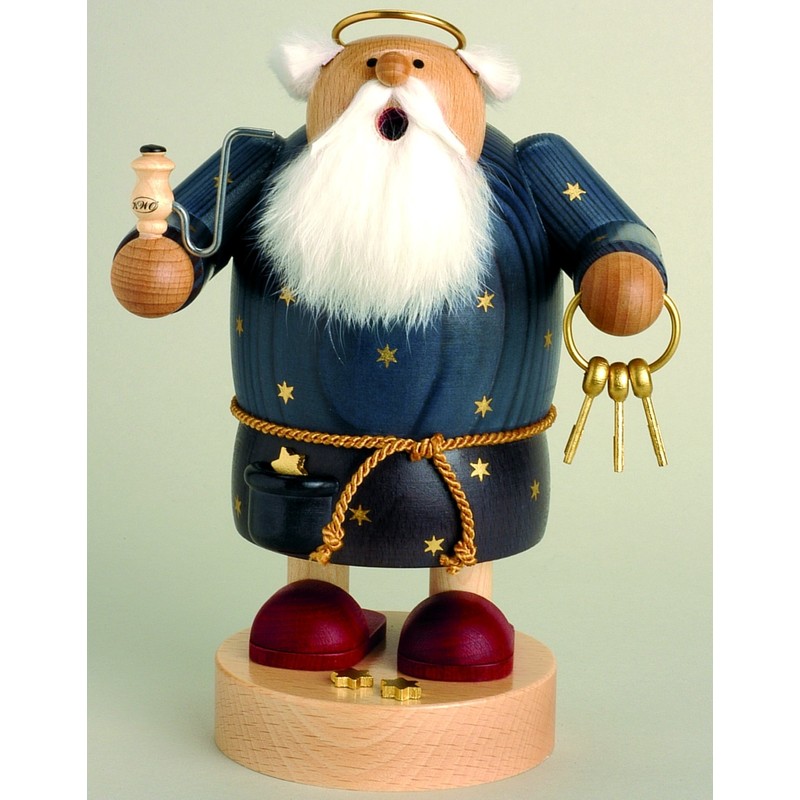 KWO Olbernhau 21622 Räuchermännchen Petrus, 19 cm