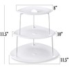 Masirs Collapsible Party Tray, 3 Tier, The Decorative Plastic Appetizer