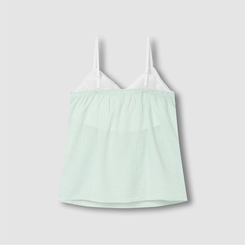JAJU [JAJU] Women's Cotton Rayon Slip Top_Light Green