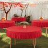 Party Talk 4 Pack Red Spandex Round Tablecloths, 72 inch,