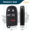 AKS KEYS Replacement for Dodge Key Fob 5 Buttons That