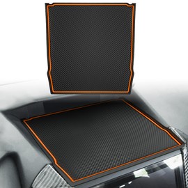 Auovo Dashboard Mats for Subaru Forester Accessories 2019-2024/ Crosstrek 2018-2023 / Impreza 2018-2023 Car Interior Silicone Material Dash Pad Liner (Upgrade,1 pcs Orange Trim Dashboard Mat)