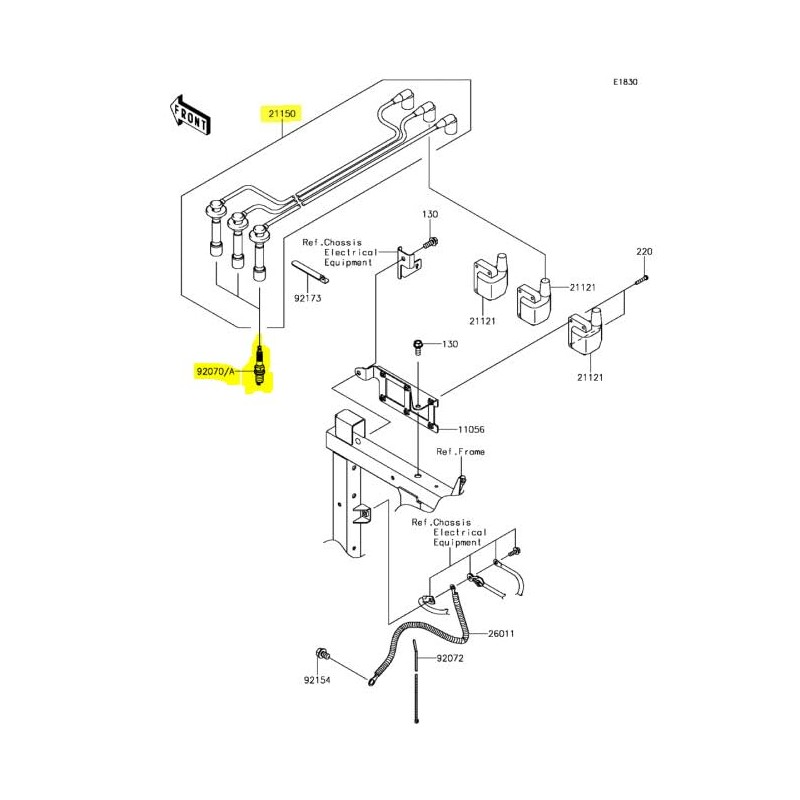 OEM Spark Plug And Wiring Refresh Kit 21150-0013 92070-0048 Compatible