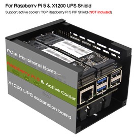 Geekworm X1200-C1 Metal Case for Raspberry Pi 5 & X1200 UPS Shield