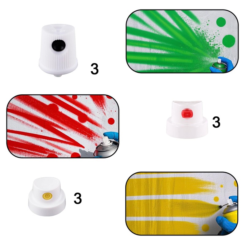 24pcs Spray Can Nozzle, Universal Spray Paint Caps Adapter for