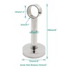 2 Pack Ceiling Mount Bracket, Stainless Steel Wardrobe Pipe Bracket