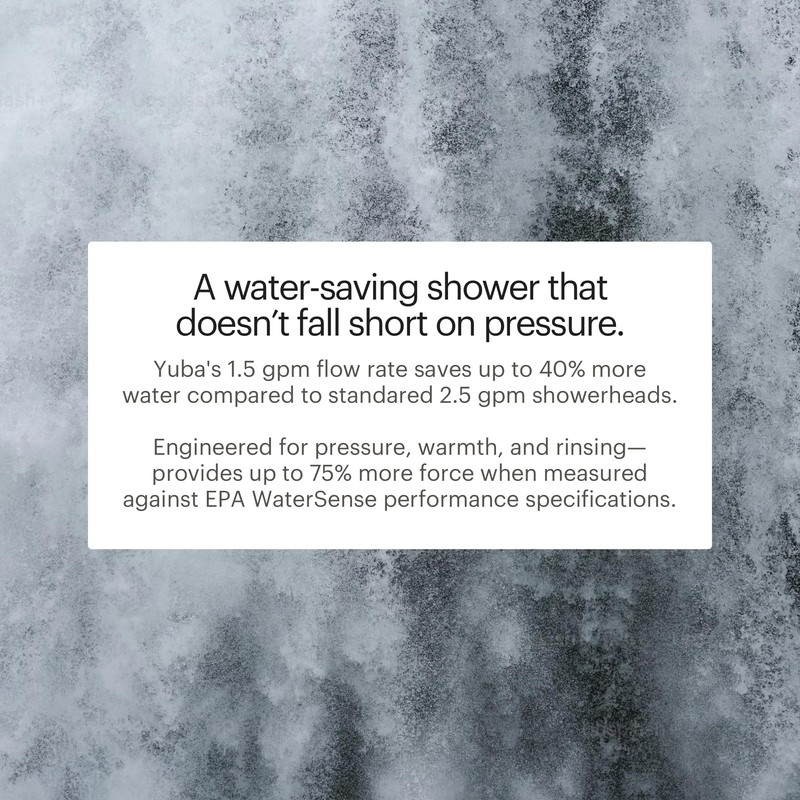 Brondell Nebia Yuba HandHeld Shower Head, 60" Stainless Steel Hose,