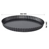 Fluted Tart Pan with Removable Bottom, Carbon Steel Round Tart