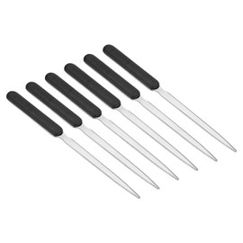 PATIKIL Letter Opener 6 Pcs Stainless Steel Envelope Lightweight Handle Mail Opener for Box Open Black