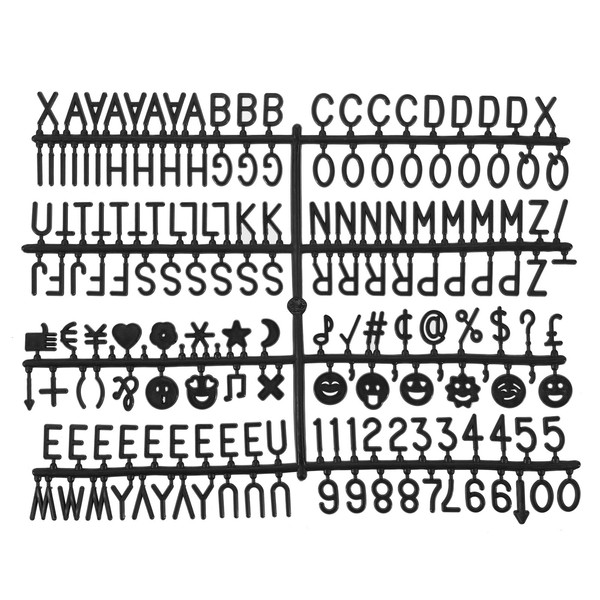 MECCANIXITY 3/4 Inch Letters Set for Felt Letter Board Numbers