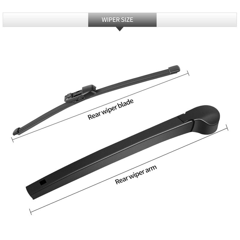 GARDIMU Rear Wiper Blade Assembly, Back Windshield Wiper Blades Arm