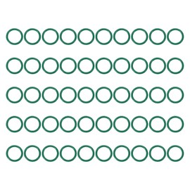 PATIKIL Fluorine Rubber O-Ring 13mm OD 10mm ID 1.5mm Width, 50Pcs Metric FKM Sealing Gasket Replacement for Seal Plumbing and Faucet Hose Machinery Plumbing Valves, Green