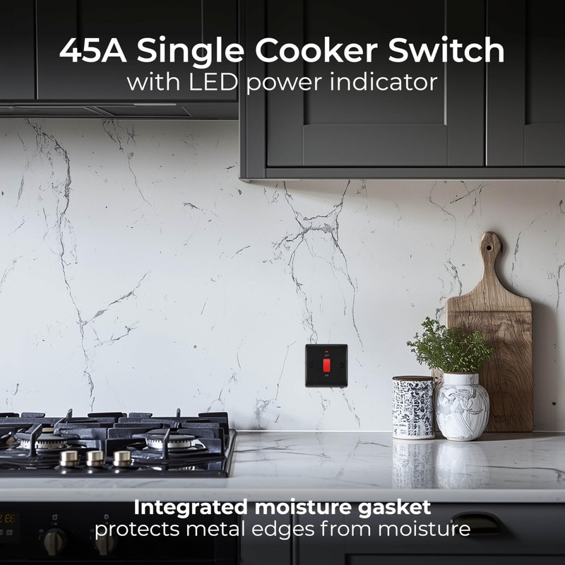 BG Electrical Cooker Control Switch Unit with LED Power Indicator,