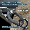 Antrader M6 Lifting Eye Bolts,2PCS Stainless Steel Machinery Shoulder Lifting