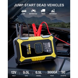 GOOLOO A3 Jump Starter with Air Compressor 3000A Portable Car Battery Booster