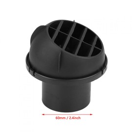 Yosoo Hot Air Outlet 60mm Stainless Steel Thread Metric Tapered Car Vent Black