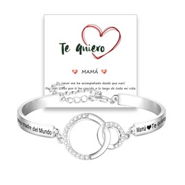 Regalos dia de la Madre - Pulsera infinity Plata 925 - Mamá Pulsera Con grabado, Madre Plata 925, Pulsera para Mamá Pulsera Mamá día de la Madre Regalo, Cumpleaños Mamá