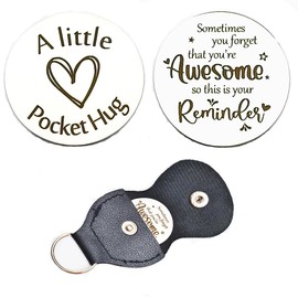 Funny Inspirational Pocket Hug Gifts for Women Men Christmas Birthday Gift for Coworker Friend Leaving Farewell Gifts for Son Sometimes You Forget You're Awesome Gift Pocket Hugs Keychain