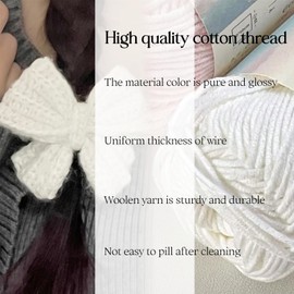 Crochet White Bowknot Car Accessories, Hand Knitted Car Rear View Mirror Hanging Accessories for Women Girls Gifts