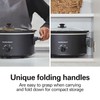 Hamilton Beach 7 Quart Slow Cooker with Space-Saving Folding Handles,
