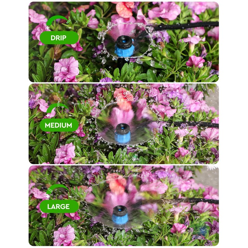 Landtouch 36Pack Drip Irrigation Parts, Quick Connect 1/4" Adjustable 360°